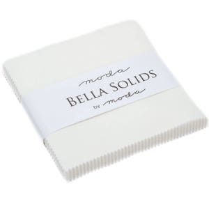 Moda Bella Solids Off White Charm Pack - 42 5" Fabric Squares