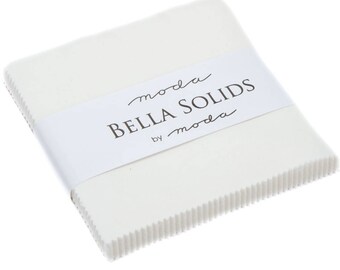 Moda Bella Solids Off White Charm Pack - 42 5" Fabric Squares
