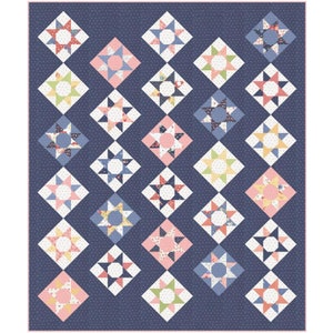 Summer Weekend Quilt Kit 64" x 76" with Moda Sunwashed Fabric by Corey Yoder KIT29160