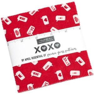 XOXO Charm Pack by April Rosenthal for Moda Fabrics 24140PP 42 5" Fabric Squares
