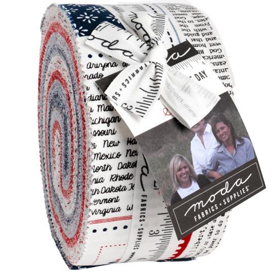 Independence Day Jelly Roll by Sweetwater for Moda Fabrics 55720JR 40 2 ...