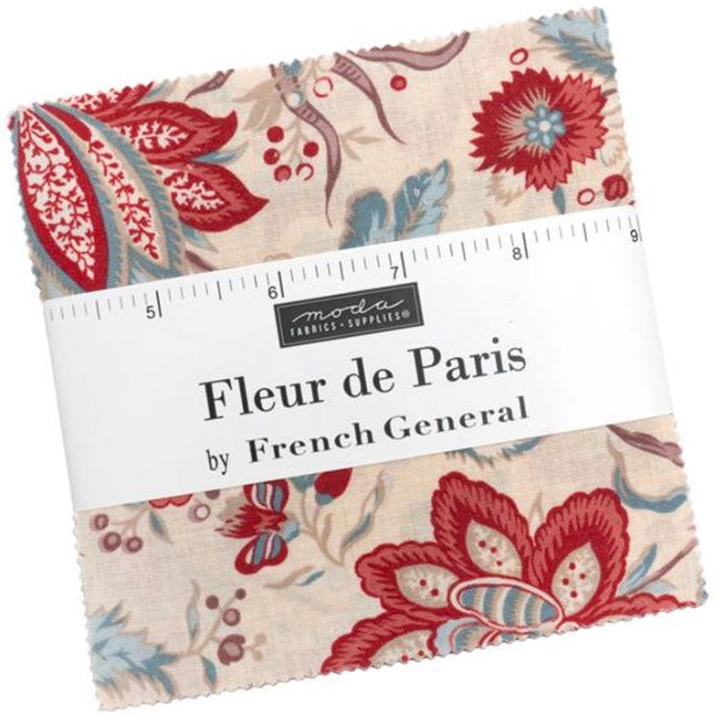 Fleur De Paris Charm Pack by French General for Moda Fabrics 13990PP 42 ...