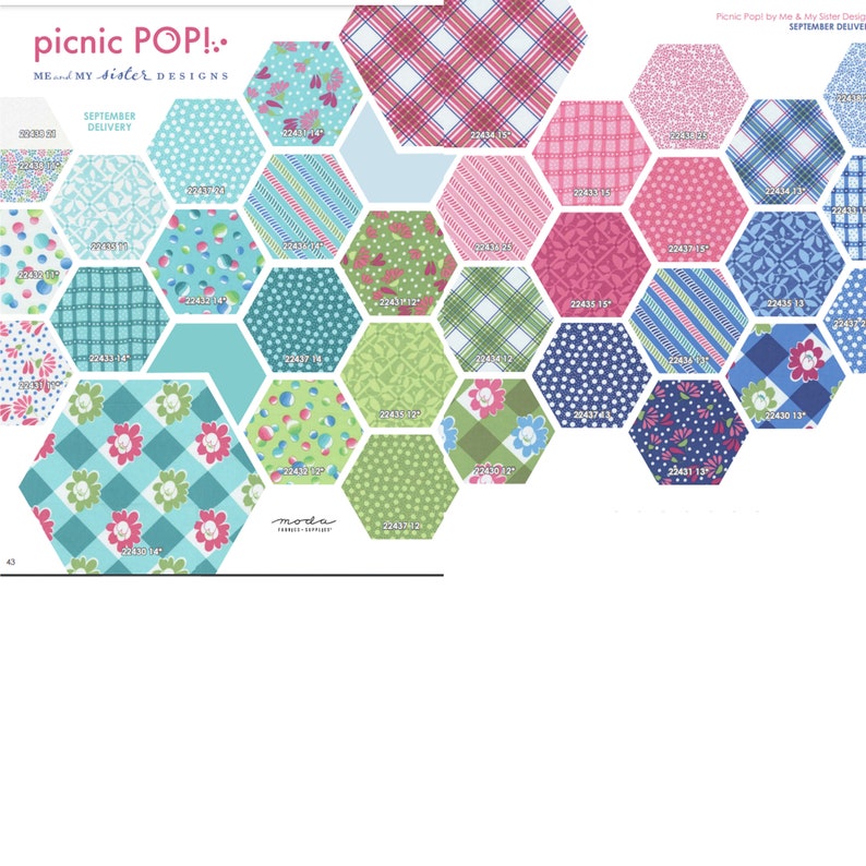 Picnic Pop Jelly Roll by Me & My Sister Designs for Moda Etsy
