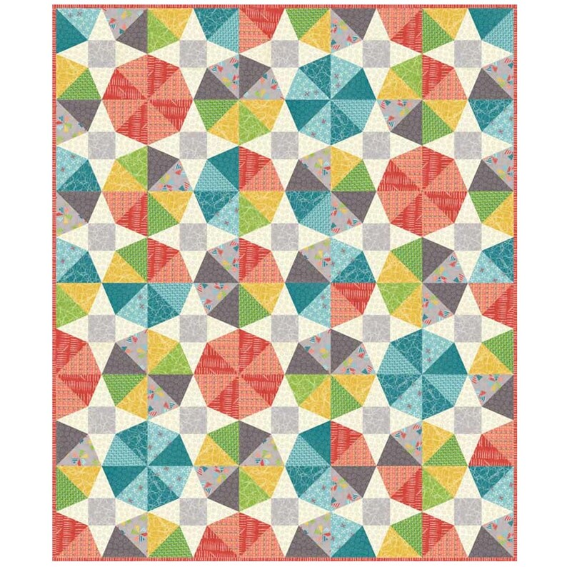 Merry Go Round Quilt Kit 50 x 60 with Moda Mixed Bag 2017 fabric by Studio M KIT33200