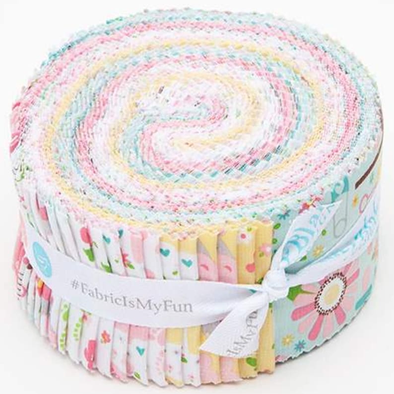 Sweet Baby Girl 2.5 Rolie Polie by Lori Whitlock for Riley Blake Designs RP-8190-40 40 2.5 x 42 Fabric Strips