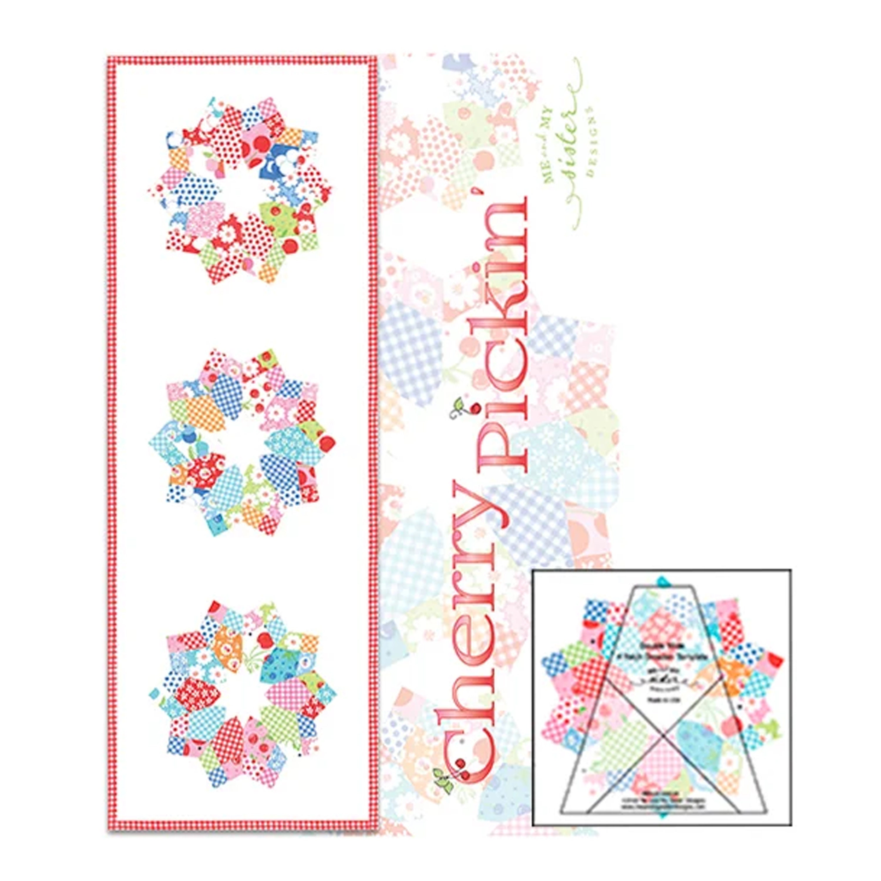  Double Wide 4 Patch Dresden Template Cherry Pickin Quilt Etsy