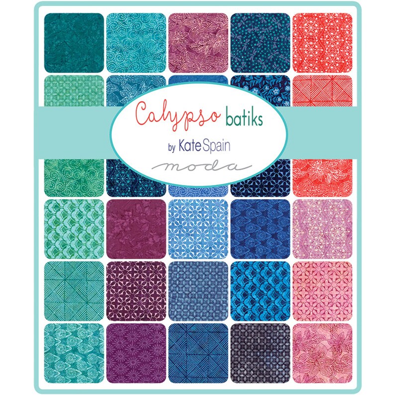 Calypso Batiks 34 Fat Quarter Bundle by Kate Spain for Moda Fabrics 27258AB
