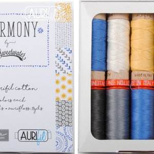 Aurifil Thread 50 wt & Aurifloss 5 small spools each - Harmony by Sweetwater