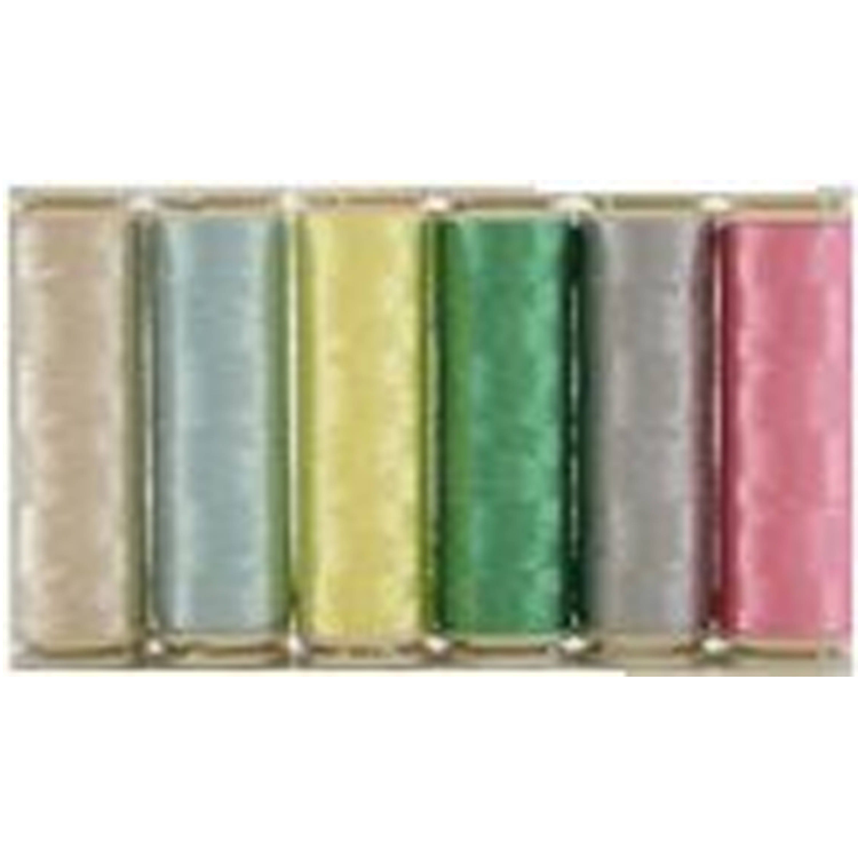 Six 400m Spools Wonderfil Invisafil 100 wt Polyester Thread Set B007