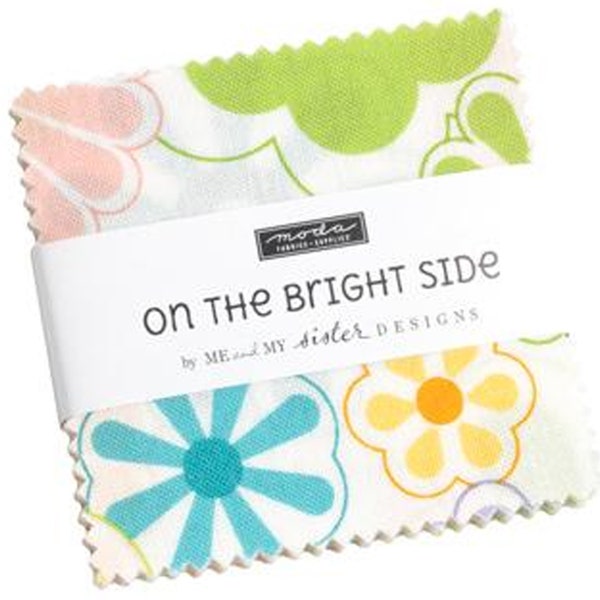 On the Bright Side Mini 2.5" Charm Pack by Me & My Sister Designs for Moda Fabrics 22460MC 42 2.5" Fabric Squares