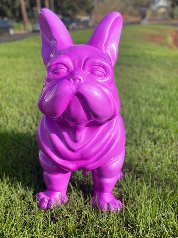 VIPポップアート像、高級ココアートフレンチブルドッグ像、ゴールド犬