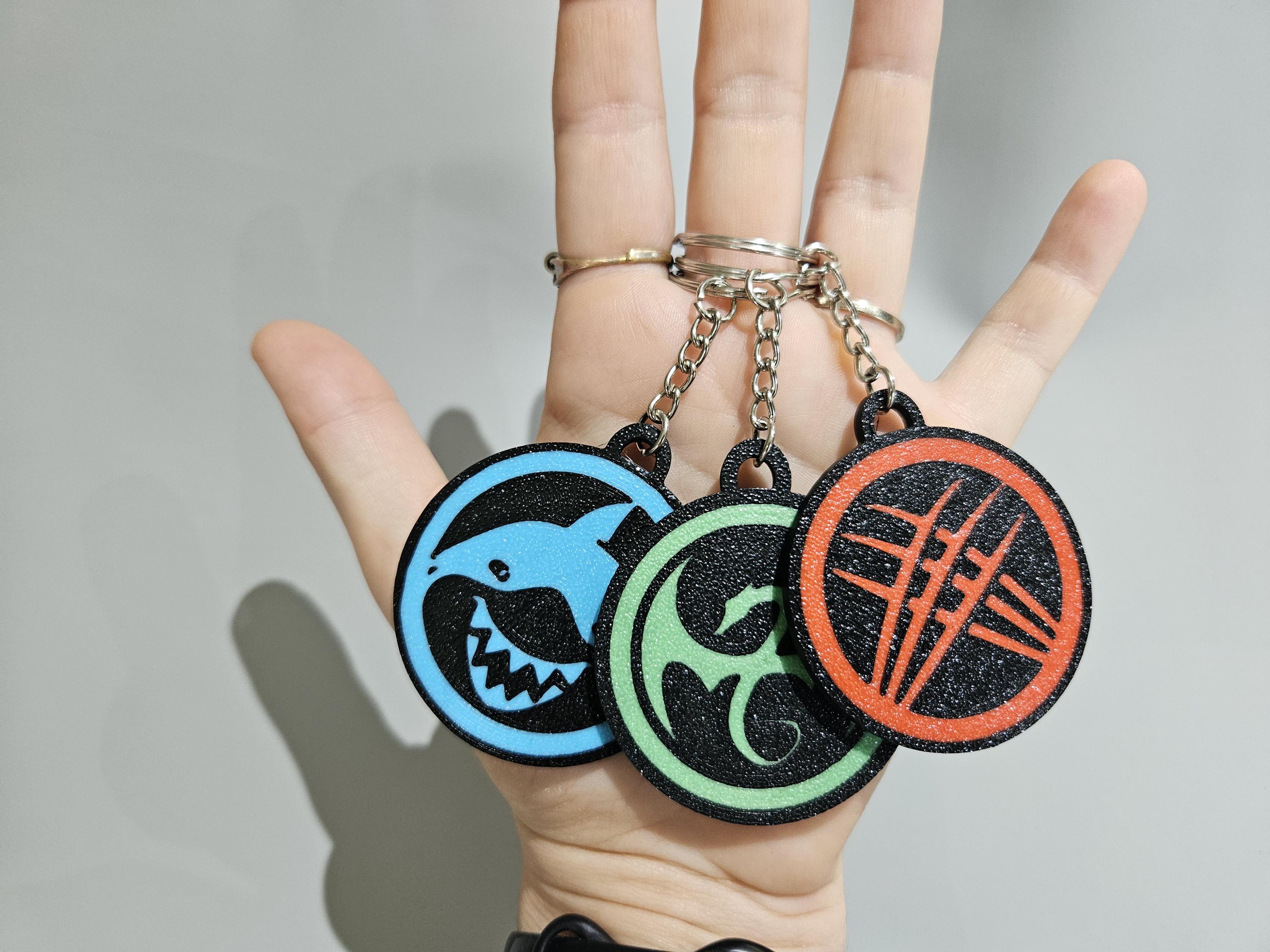 Marvel Rival Characters Logos Keychain, 3d Printed Keychain, Jeff