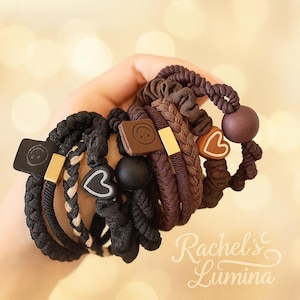 No Damage Hair Ties for Women Elastic Bands, Ponytail Holders Gentle Hair Elastics Strong Stretch Tangle-Free Accessories