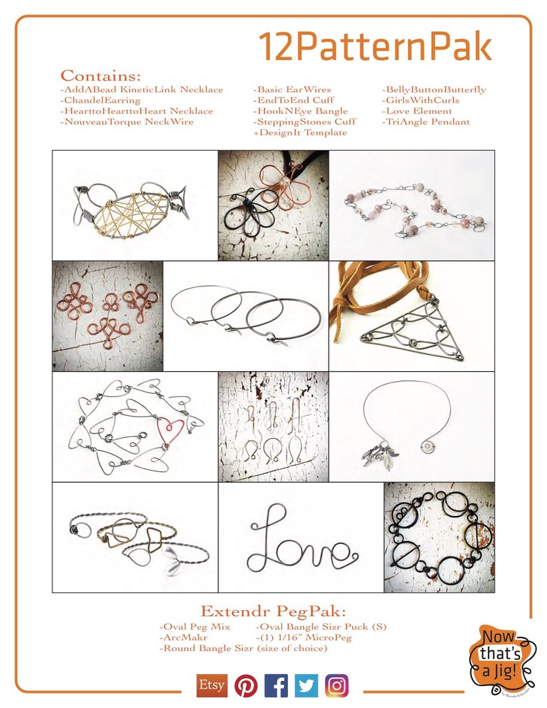 by Brenda Schweder PT-Download-12PatternPak-Bead/&Button 2017 PatternPak--Vellum Pattern Templates Now Thats a Jig