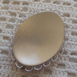 Vintage Beau Sterling Silver Brooch Brushed Finish