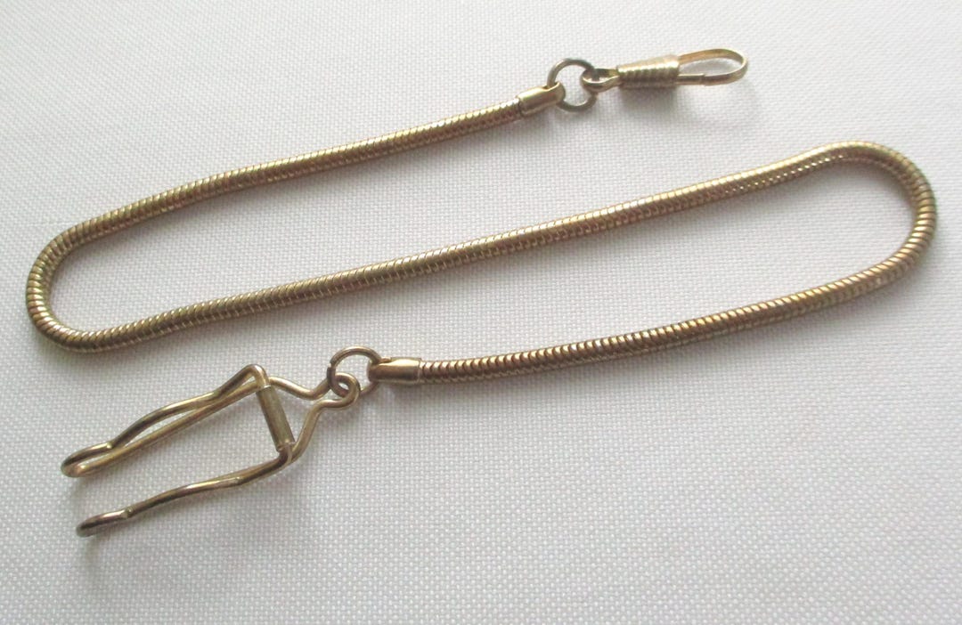 Vintage Snake Pocket Watch Chain 14 3/4