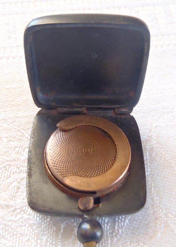 Vintage Coin Holder Chatelaine Case Gunmetal