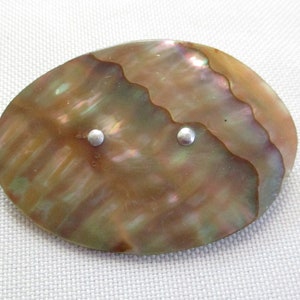 Vintage Victorian Oval Mother of Pearl Brooch