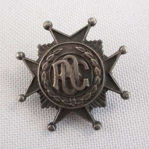 Vintage Maltese Cross Prudential Old Guard Robbins Sterling Silver Brooch