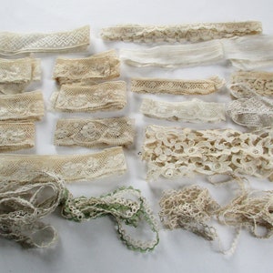 Vintage Lace Trims 20 Pieces for Repair or Repurposing