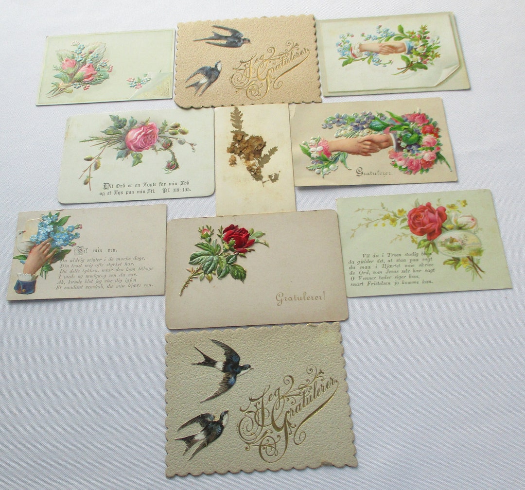 【送料無料/新品】 Norwegian Victorian Vintage Calling Etsy - Pieces 10 Cards カード・カードストック