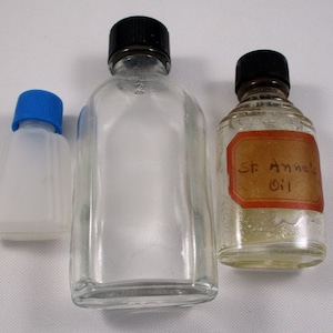 Vintage Glass and Plastic Holy Water Bottles 3 Pieces