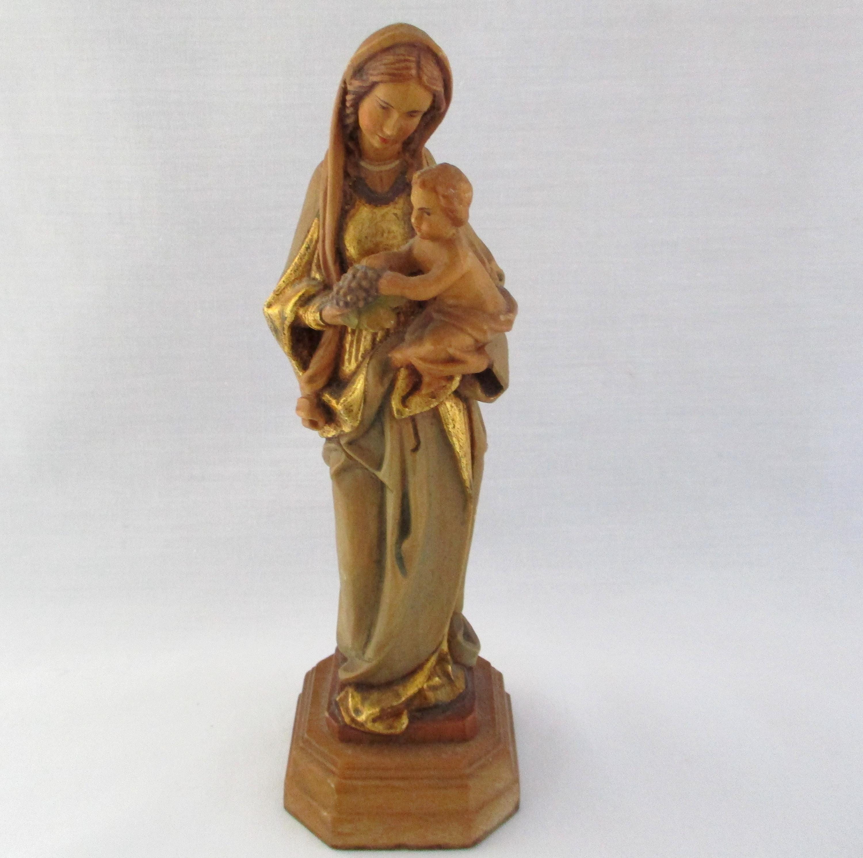 Anri Wood Carved Mary Statue - Etsy