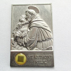 Vintage St. Anthony Reliquary Pocket Shrine