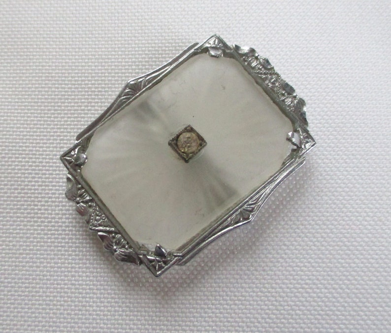 Vintage Camphor Glass Rhinestone Buckle Part | Etsy