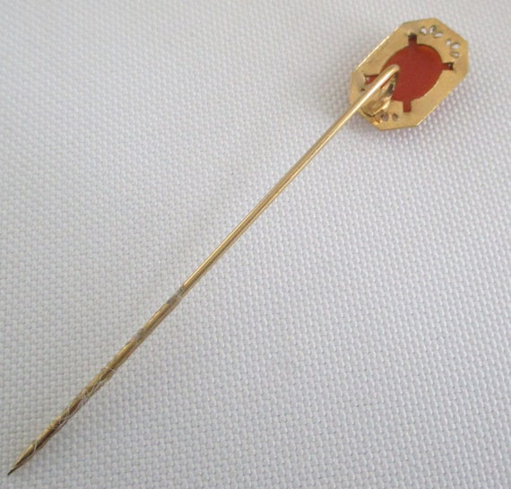Vintage Gold Filled Cameo Stick Pin - image 8