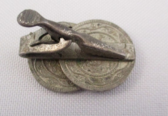 Vintage Faux Napoleon Coin Cuff Link and Tie Clip… - image 8