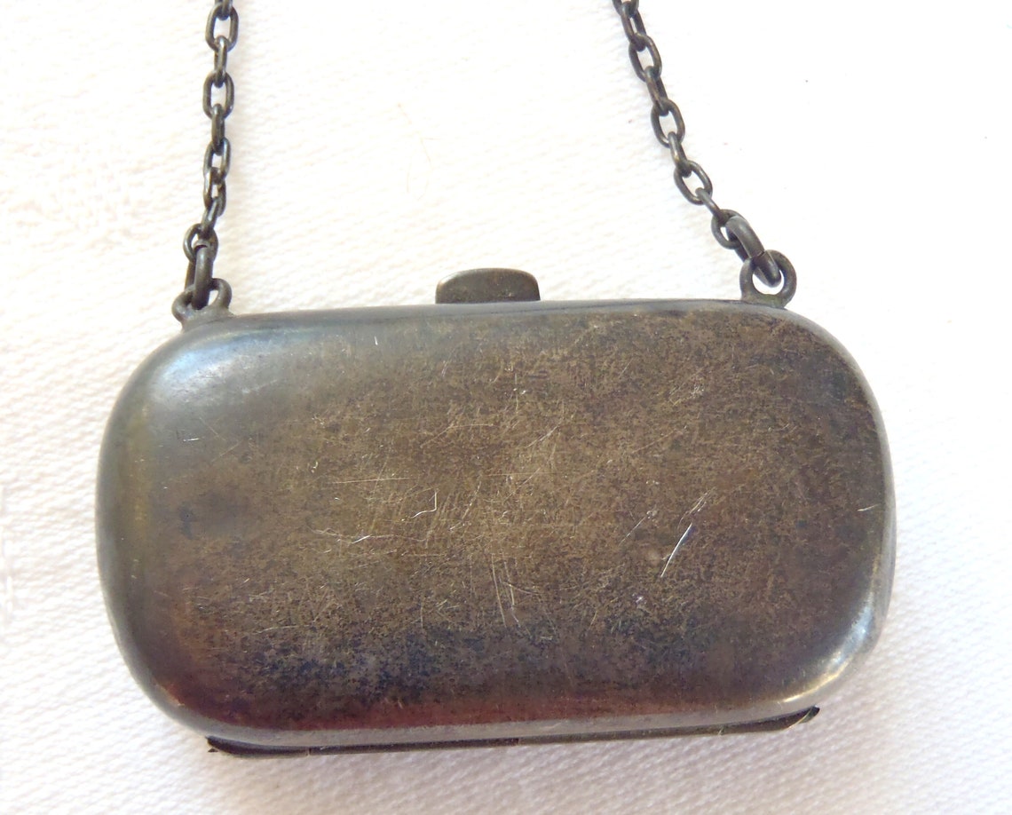 Vintage Dance Compact Coin Purse ster Sterling Silver Etsy