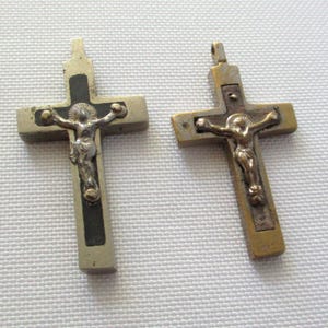 Vintage Pectoral Crosses 2 Pieces France and Germany