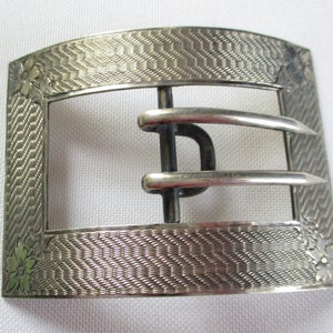 Vintage Belt Buckle Sterling Silver La Secla, Fried & Co. Early 1900s