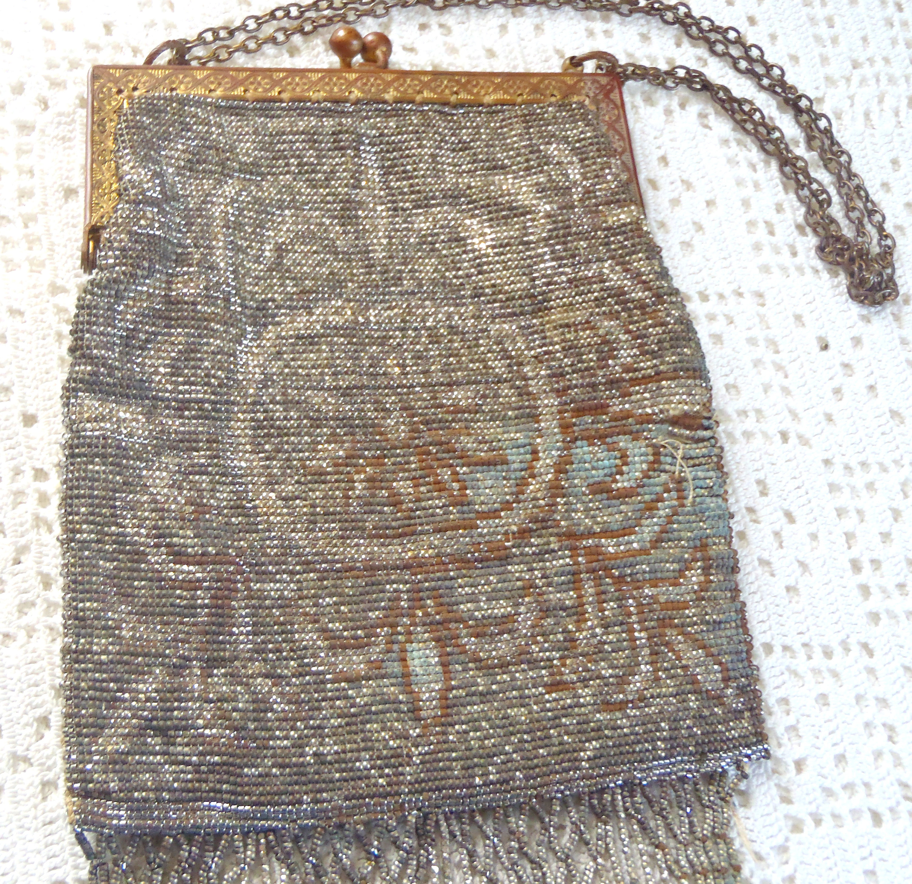 Vintage Beaded Purse Hand Made in France Etsy