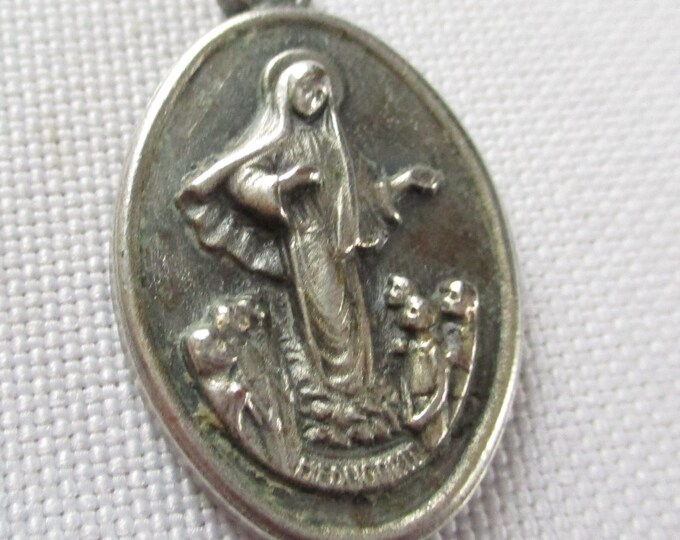 Vintage Oval Medal Our Lady of Medugorje - Etsy