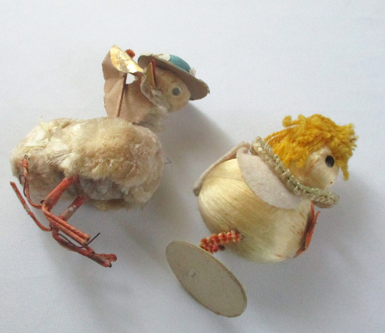 Vintage Pipe Cleaner Chenille Easter Chick Figures Etsy