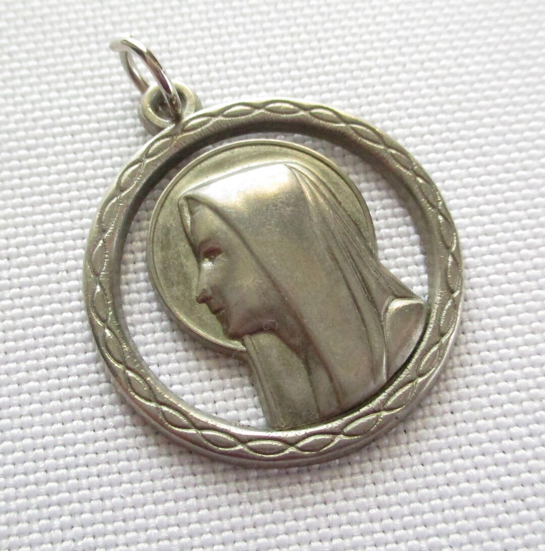 Vintage Medal Our Lady of Lourdes - Etsy