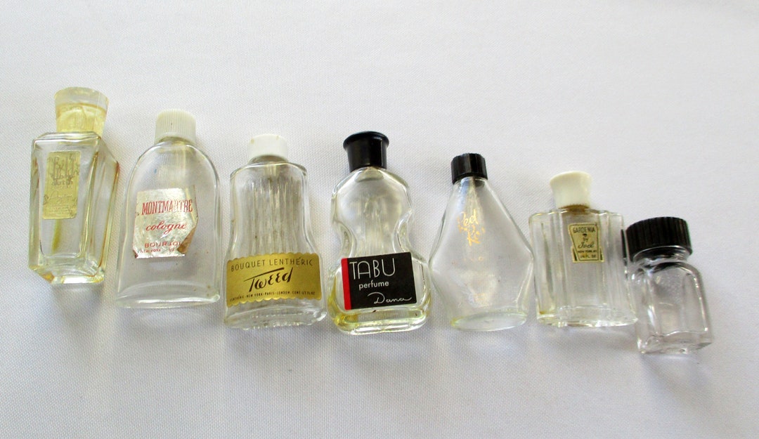 Vintage Empty Perfume Bottles 7 Pieces Etsy