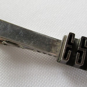 Vintage Sterling Silver ESS Initial Tie Clip