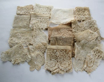 Vintage Lace Trims for Repair or Repurposing 18 pieces