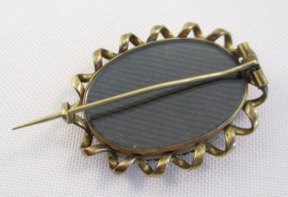 Vintage Victorian Double Sided Photo Brooch - image 6