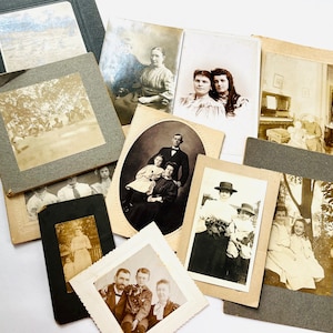 Vintage Group of 11  Photographs of Family Groups