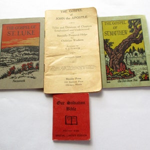 Vintage Religious Gospel and Bible Booklets 4 Pieces