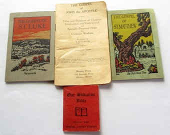Vintage Religious Gospel and Bible Booklets 4 Pieces