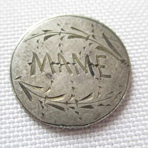 Vintage Mame Love Token 1885 Seated Liberty Coin