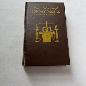 Vintage Religious Book St. Joseph Sunday Missal and Hymnal