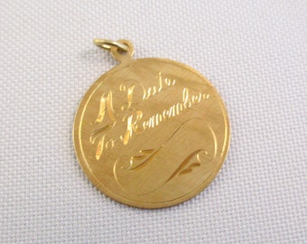 Vintage Gold Filled A Date to Remember Charm Pendant