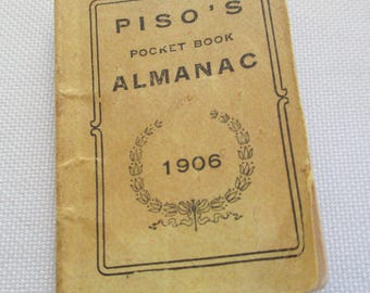 Vintage Miniature 19O6 Piso's Pocket Book Almanac
