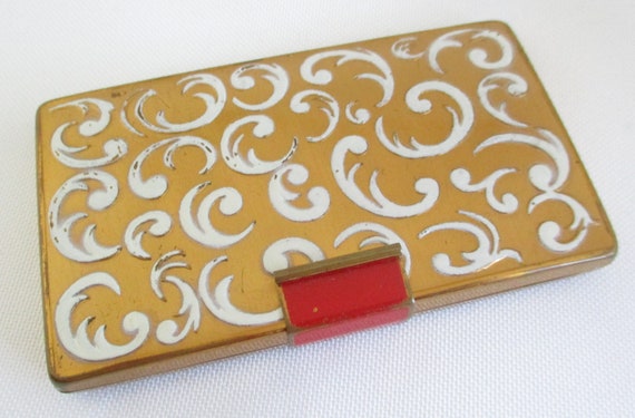 Vintage Compact Yardley London Enamel Swirls - image 2